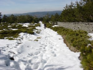 Sendero junto a la tapia del Valle de los Caidos en direccin a San Juan