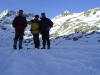 Manolo, Sito y Lucas, sobre la Laguna de Gredos