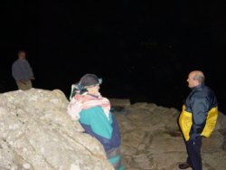 Ferando, Julio y Lucas durante el III aniversario del libro en el mirador.
