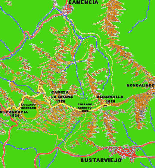 Ver descripcin ruta: Puerto de Canencia, Cabeza Braa, La Albardilla.