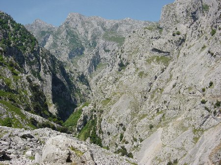 Garganta del Cares viniendo desde Poncebos