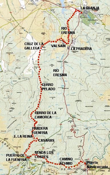 Ver descripcin ruta de senderismo Puerto de Navacerrada, Puerto de la Fuenfra, Casaras, Valsain, La Granja