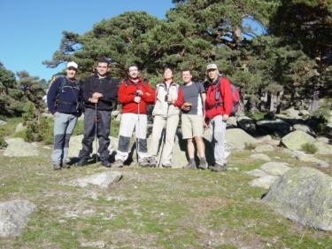 Lucas, Miguel Angel, Miguel, Marta, Zoltan y Carlos en Collado Ventoso