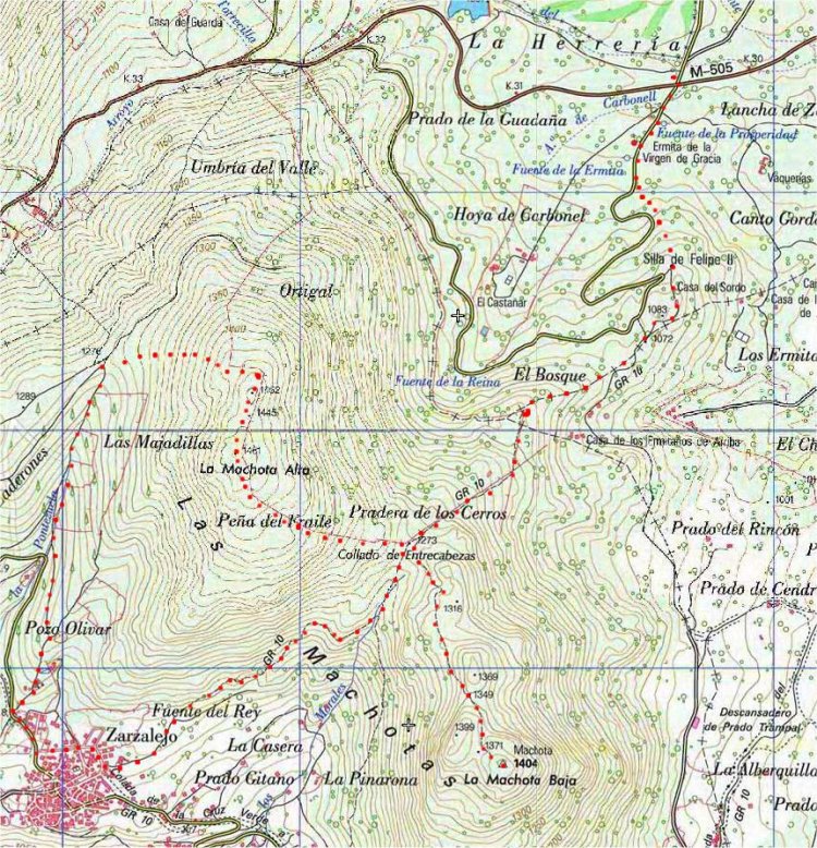 Ver descripcin y fotografas de la ruta desde El Escorial a Las Machotas y Zarzalejo