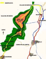 Ruta de senderismo desde las dehesas de Cercedilla al Puerto de Guadarrama, pasando por La Pea del Aguila, La Peota, Pea del Cuervo, Pea del Arcipreste de Hita.