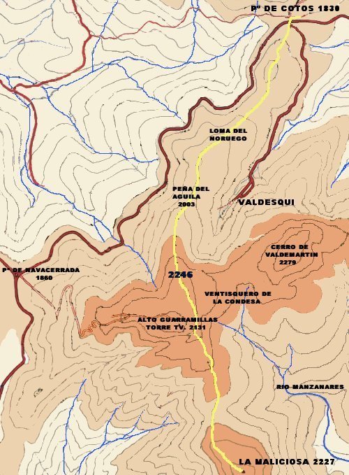 Ver descripcin de ruta: Puerto de los Cotos, Loma del Noruego, Alto de Guarramillas, La Maliciosa. ( Navacerrada )