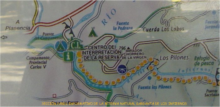 DESCRIPCIN DE RUTA DE SENDERISMO EN LA RESERVA NATURAL DE LA GARGANTA DE LOS INFIERNOS EN EL VALLE DEL JERTE; RUTA A LOS PILONES