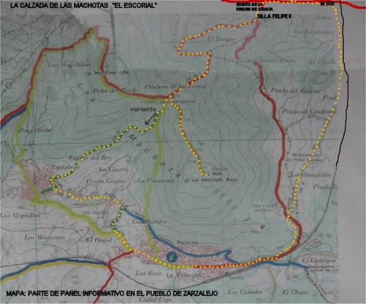 Ver descripcin de ruta de senderismo: Ermita de la Virgen de Gracia en El Escorial, Silla de Felipe II, Machota Baja, Las Machotas, Zarzalejo, Pajares, La Calzada, Ermita.