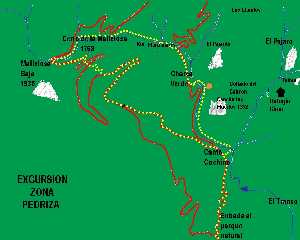 Ruta: Entrada parque natural, Canto Cochino, Charca Verde, Cerro de la Maliciosa Baja, Canto Cochino, Entrada del parque.