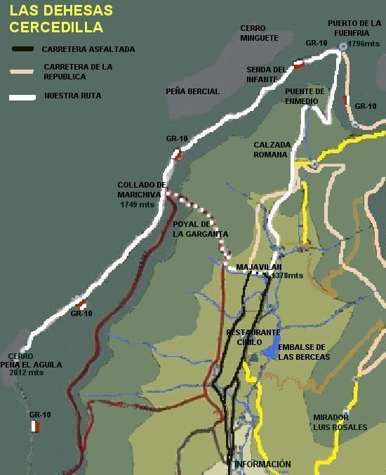Ver descripcin ruta: Majavilan, Calzada Romana, Puerto de la Fuenfra, Senda del Infante, Cerro del guila, Poyal de la Garganta, Majavilan ( Cercedilla ) 