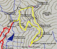 Ruta: Majavilan, Camino Agroman, Vereda de Enmedio, Carretera de la Republica, Mirador Luis Rosales, Navarrulaque, Senda Victoria, Ducha de los Alemanes, Arroyo de la Navazuela, Majavilan.