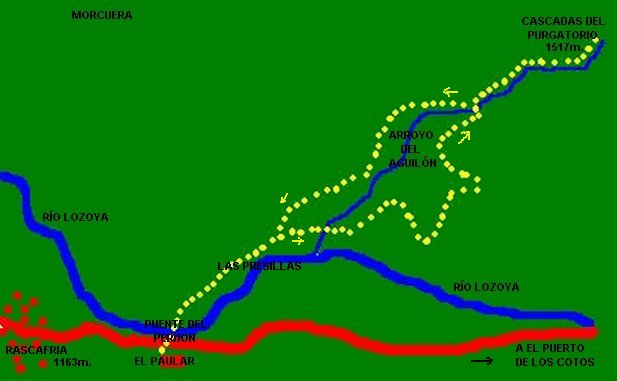 Ver descripcin de ruta senderismo: Monasterio del Paular, Puente del Perdn, Las Presillas, Arroyo Aguiln, Cascadas del Purgatorio