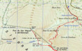 mapa ruta senderismo a el Pico San Miguel o del Moncayo