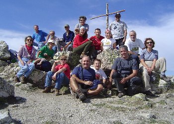 El grupo en la Cima de la Maliciosa