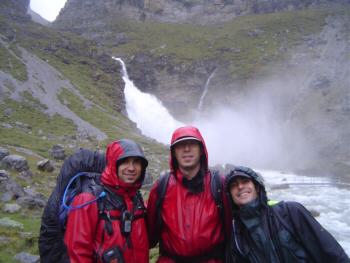 David, Carlos y Fran en Cola de Caballo