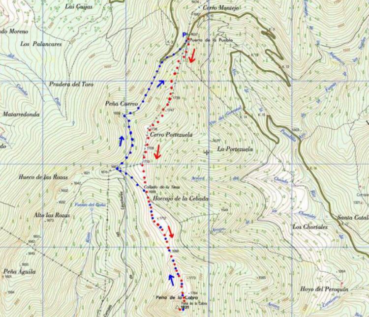Ver descripcin de ruta senderismo desde el Peurto de La Puebla a Pea La Cabra.