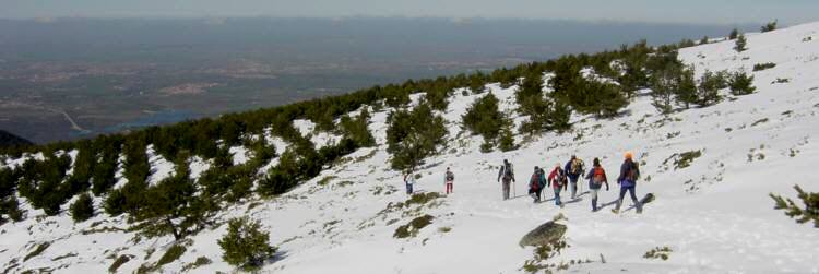 Descenso desde el Puerto del Nevero hacia La Granja.