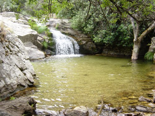 Poza cercana a la cascada inferior del Purgatorio