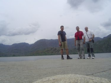 Zoltan, Carlos y Lucas en Lago de Sanabria