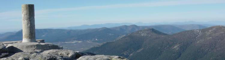 Eje geodesico en la cima del septimo pico