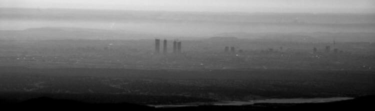 Madrid, visto desde la cima del segundo pico de Siete Picos