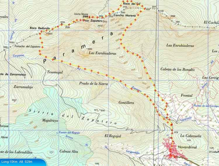 ver fotografas y descripcin de ruta de senderismo desde navandrinal al pico zapatero, sierra de la paramera. avila